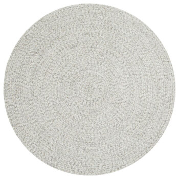 Hanse Home, Kusový koberec Braided 105553 Light Melange kruh – na von aj na doma, 200x200 (priemer) kruh, biela, chodba / predsieň