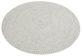 Hanse Home, Kusový koberec Braided 105553 Light Melange kruh – na von aj na doma, 200x200 (priemer) kruh, biela, chodba / predsieň
