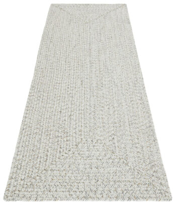 Hanse Home, Kusový koberec Braided 105553 Light Melange – na von aj na doma, 80x200, biela, chodba / predsieň