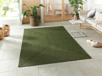 Hanse Home, Kusový koberec Braided 105554 Green – na von aj na doma, 80x150, zelená, chodba / predsieň