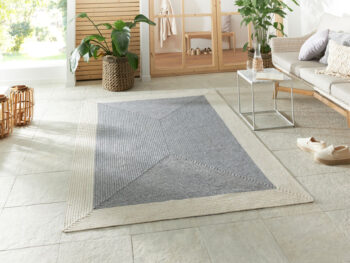 Hanse Home, Kusový koberec Braided 105555 Grey Creme – na von aj na doma, 120x170, šedá, chodba / predsieň