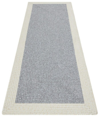 Hanse Home, Kusový koberec Braided 105555 Grey Creme – na von aj na doma, 120x170, šedá, chodba / predsieň