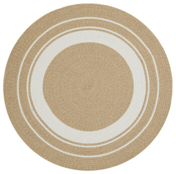 Hanse Home, Kusový koberec Braided 105556 Creme Beige kruh – na von aj na doma, 200x200 (priemer) kruh, béžová, chodba / predsieň