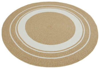 Hanse Home, Kusový koberec Braided 105556 Creme Beige kruh – na von aj na doma, 200x200 (priemer) kruh, béžová, chodba / predsieň