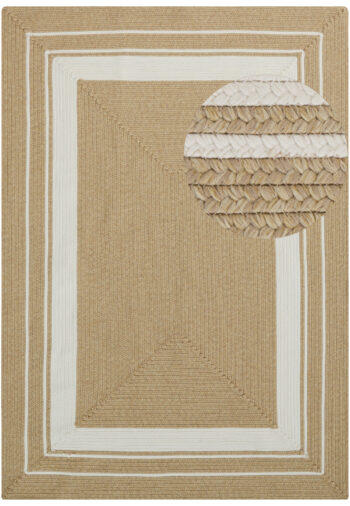 Hanse Home, Kusový koberec Braided 105556 Creme Beige – na von aj na doma, 120x170, béžová, chodba / predsieň
