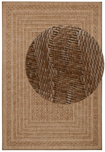 Hanse Home, Kusový koberec Forest 103992 Beige / Brown – na von aj na doma, 80x150, béžová, chodba / predsieň