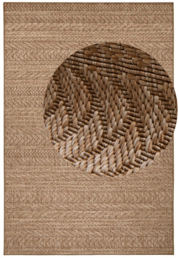 Hanse Home, Kusový koberec Forest 103995 Beige / Brown – na von aj na doma, 200x290, béžová, hnedá, chodba / predsieň