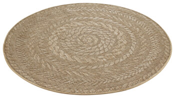 Hanse Home, Kusový koberec Forest 103998 Beige / Brown – na von aj na doma, 200x200 (priemer) kruh, béžová, chodba / predsieň