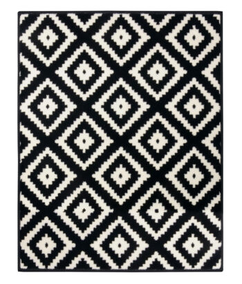 Hanse Home, Kusový koberec Hamla 105477 Black Cream, 80x300, čiernobiela, chodba / predsieň