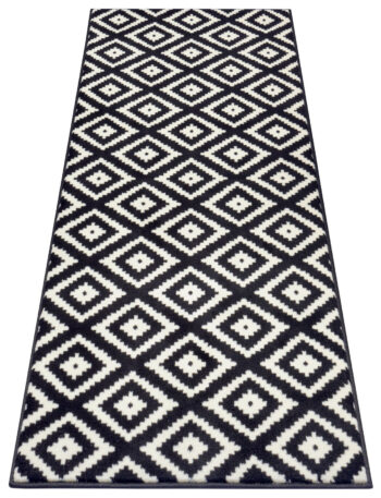 Hanse Home, Kusový koberec Hamla 105477 Black Cream, 80x300, čiernobiela, chodba / predsieň