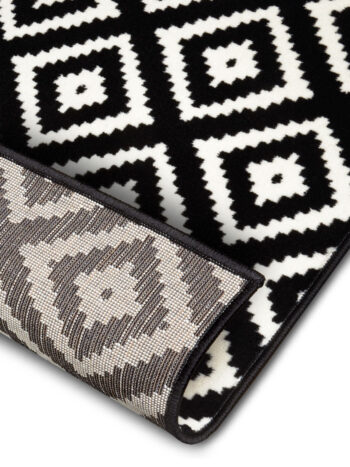 Hanse Home, Kusový koberec Hamla 105477 Black Cream, 80x300, čiernobiela, chodba / predsieň