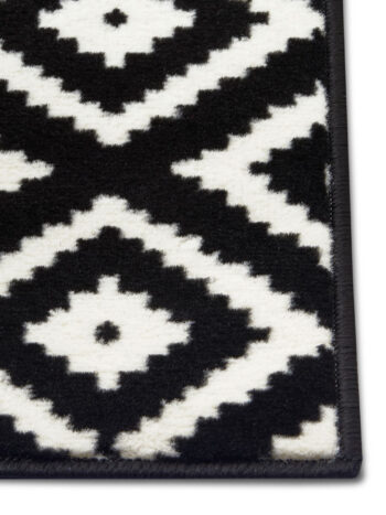 Hanse Home, Kusový koberec Hamla 105477 Black Cream, 80x300, čiernobiela, chodba / predsieň