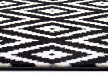 Hanse Home, Kusový koberec Hamla 105477 Black Cream, 80x300, čiernobiela, chodba / predsieň