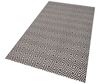 Hanse Home, Kusový koberec Meadow 102470 Black – na von aj na doma, 200x290, čiernobiela, chodba / predsieň