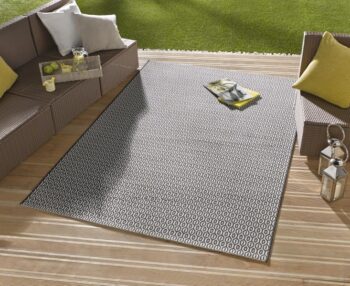Hanse Home, Kusový koberec Meadow 102474 Black – na von aj na doma, 200x290, čiernobiela, chodba / predsieň