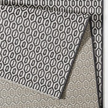 Hanse Home, Kusový koberec Meadow 102474 Black – na von aj na doma, 200x290, čiernobiela, chodba / predsieň