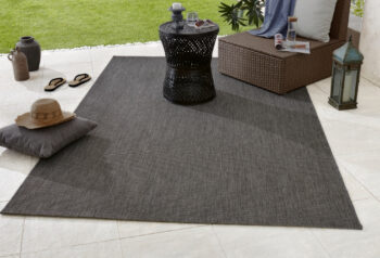 Hanse Home, Kusový koberec Meadow 102729 Anthracite – na von aj na doma, 120x170, šedá, chodba / predsieň