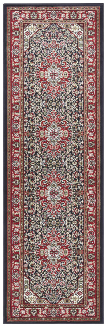 Hanse Home, Kusový koberec Mirkan 104096 Navy, 200x290, červená, modrá, chodba / predsieň