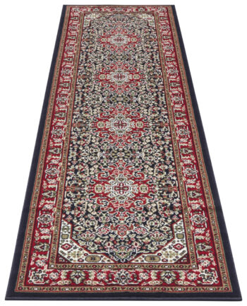 Hanse Home, Kusový koberec Mirkan 104096 Navy, 80x250, červená, modrá, chodba / predsieň