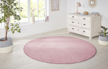 Hanse Home, Kusový koberec Nasty 104446 Light-Rose kruh, 133x133 (priemer) kruh, ružová, chodba / predsieň