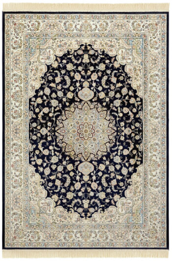 Hanse Home, Kusový koberec Naveh 104378 darkblue / Cream, 140x95, modrá, chodba / predsieň