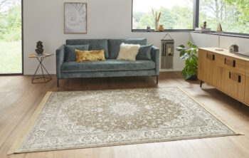 Hanse Home, Kusový koberec Naveh 104380 Olivgreen / Grey, 135x195, zelená, chodba / predsieň