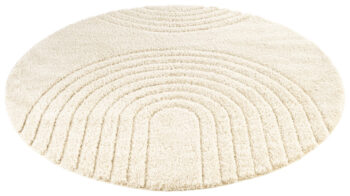 Hanse Home, Kusový koberec Norwalk 105104 cream kruh, 160x160 (priemer) kruh, biela, obývacia izba