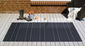 Hanse Home, Kusový koberec Sunshine 102030 Schwarz – na von aj na doma, 120x170, čierna, chodba / predsieň