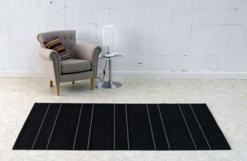 Hanse Home, Kusový koberec Sunshine 102030 Schwarz – na von aj na doma, 200x290, čierna, chodba / predsieň