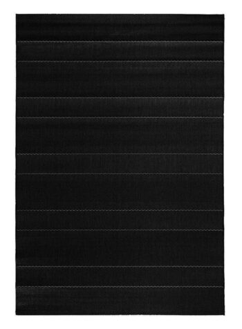 Hanse Home, Kusový koberec Sunshine 102030 Schwarz – na von aj na doma, 200x290, čierna, chodba / predsieň