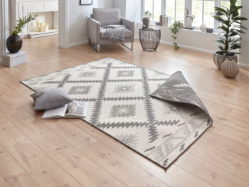 Hanse Home, Kusový koberec Twin Supreme 103428 Malibu grey creme – na von aj na doma, 200x290, šedá, chodba / predsieň