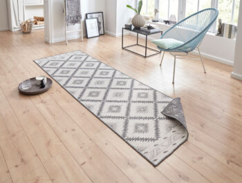 Hanse Home, Kusový koberec Twin Supreme 103428 Malibu grey creme – na von aj na doma, 200x290, šedá, chodba / predsieň