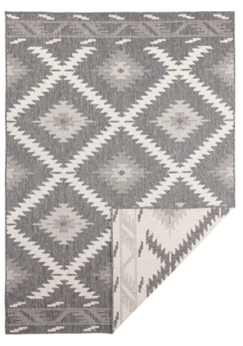 Hanse Home, Kusový koberec Twin Supreme 103428 Malibu grey creme – na von aj na doma, 200x290, šedá, chodba / predsieň
