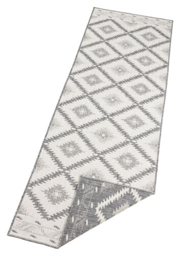 Hanse Home, Kusový koberec Twin Supreme 103428 Malibu grey creme – na von aj na doma, 200x290, šedá, chodba / predsieň