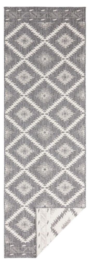 Hanse Home, Kusový koberec Twin Supreme 103428 Malibu grey creme – na von aj na doma, 200x290, šedá, chodba / predsieň