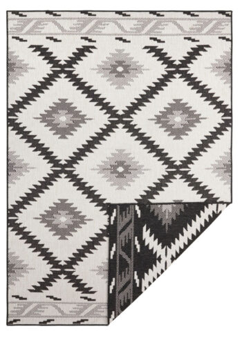 Hanse Home, Kusový koberec Twin Supreme 103429 Malibu black creme – na von aj na doma, 200x290, čierna, čiernobiela, chodba / predsieň