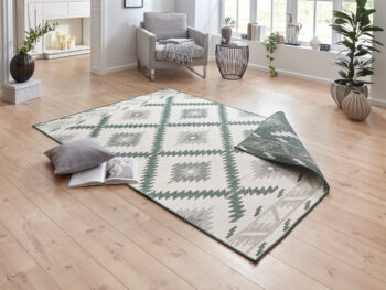 Hanse Home, Kusový koberec Twin Supreme 103431 Malibu green creme – na von aj na doma, 120x170, zelená, chodba / predsieň