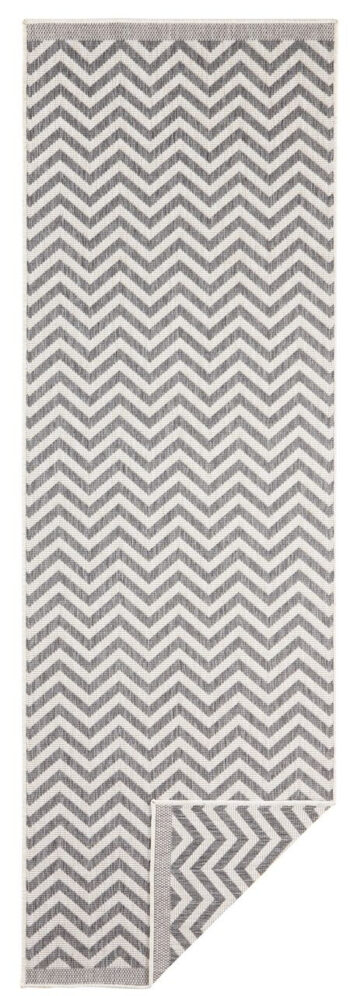 Hanse Home, Kusový koberec Twin Supreme 103432 Palma grey creme – na von aj na doma, 80x250, šedá, chodba / predsieň