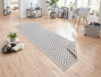 Hanse Home, Kusový koberec Twin Supreme 103432 Palma grey creme – na von aj na doma, 80x350, šedá, chodba / predsieň