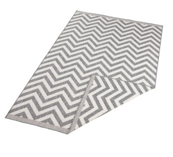 Hanse Home, Kusový koberec Twin Supreme 103432 Palma grey creme – na von aj na doma, 80x350, šedá, chodba / predsieň