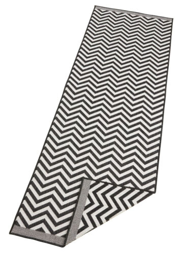 Hanse Home, Kusový koberec Twin Supreme 103433 Palma black creme – na von aj na doma, 160x230, čiernobiela, chodba / predsieň