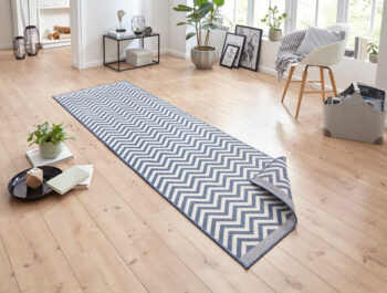 Hanse Home, Kusový koberec Twin Supreme 103435 Palma blue creme – na von aj na doma, 80x150, modrá, chodba / predsieň