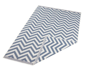 Hanse Home, Kusový koberec Twin Supreme 103435 Palma blue creme – na von aj na doma, 80x150, modrá, chodba / predsieň