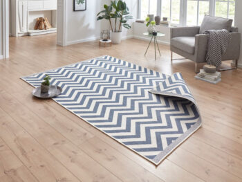 Hanse Home, Kusový koberec Twin Supreme 103435 Palma blue creme – na von aj na doma, 80x250, modrá, chodba / predsieň