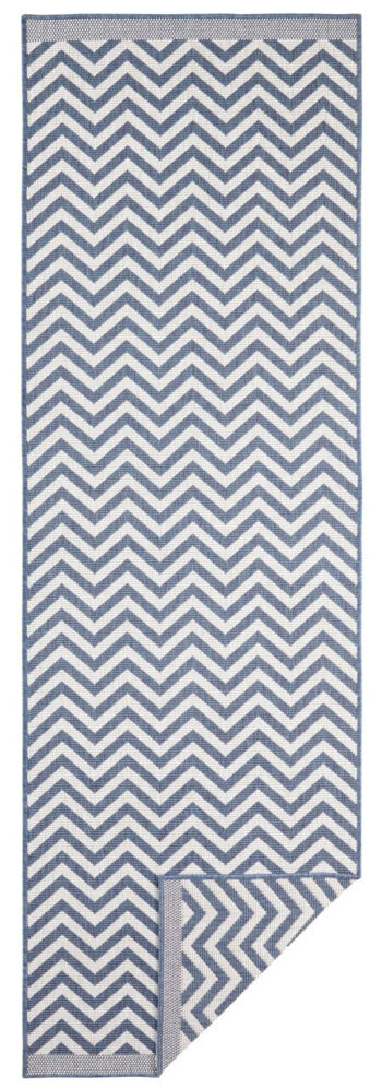 Hanse Home, Kusový koberec Twin Supreme 103435 Palma blue creme – na von aj na doma, 80x250, modrá, chodba / predsieň