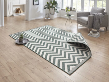 Hanse Home, Kusový koberec Twin Supreme 103436 Green creme – na von aj na doma, 80x250, zelená, chodba / predsieň