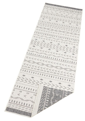 Hanse Home, Kusový koberec Twin Supreme 103437 Kuba grey creme – na von aj na doma, 80x350, šedá, chodba / predsieň