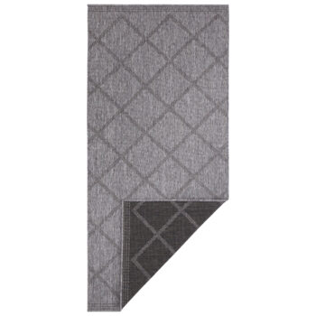 Hanse Home, Kusový koberec Twin Supreme 103757 Black / Anthracite – na von aj na doma, 120x170, šedá, chodba / predsieň