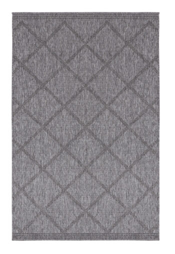Hanse Home, Kusový koberec Twin Supreme 103757 Black / Anthracite – na von aj na doma, 240x340, šedá, chodba / predsieň