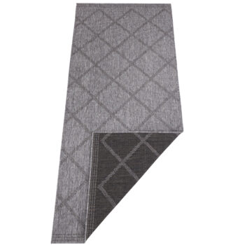 Hanse Home, Kusový koberec Twin Supreme 103757 Black / Anthracite – na von aj na doma, 240x340, šedá, chodba / predsieň